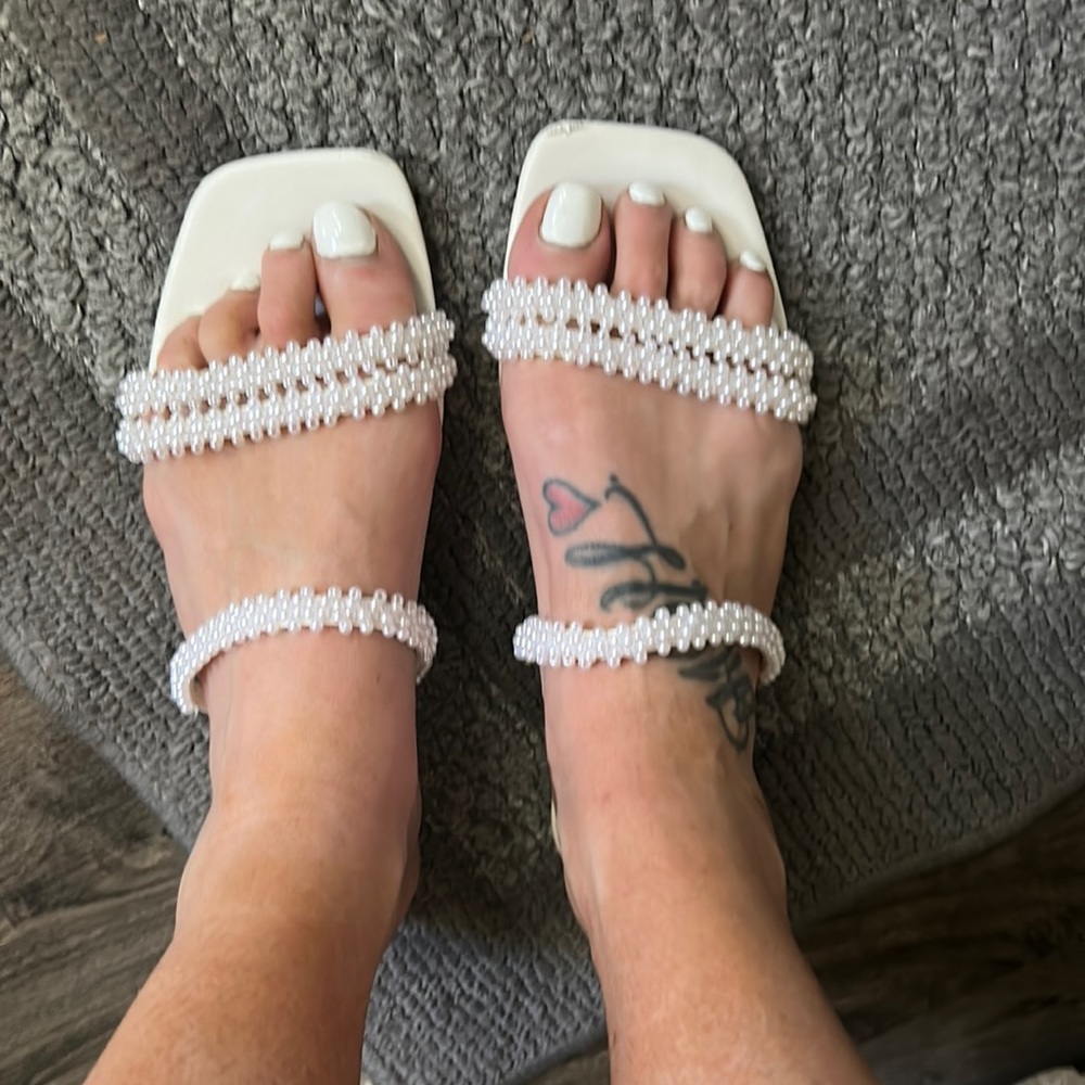 Worn once wedding shoes